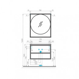 Лофт 80 Тумба-умывальник Фабрик Дуб Эндгрейн