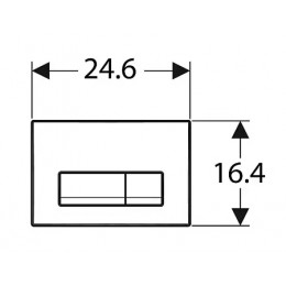 Кнопка смыва Geberit Delta50 115.119.46.1, матовый хром