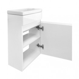 Комплект Тумба Эстима 40 подвесная с раковиной Миранда 40, правая