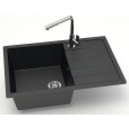 AZARIO кухонная мойка Vision (750x505x218) Черная (сифон + герметик)