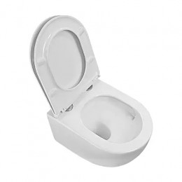 Ines White унитаз подвесной, с функцией Торнадо, с сиденьем дюропласт, микролифт (1 место)