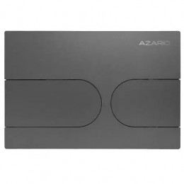 AZARIO NEW-TS Клавиша смыва AZ-SS-001-GG  СЕРАЯ (овальная) нержавеющая сталь 245x162,5x30,2 мм (инст. AZ-G12 и AZ-TS006T)