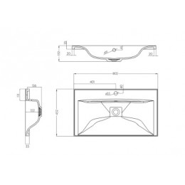 АЙРИС 800 М РАКОВИНА БЕЛАЯ (Аналог Премьер М 800)