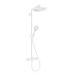 26890700 Croma Select S Showerpipe 280 1jet с термостатом и ручным душем Raindance Select S 120 3jet, матовый белый