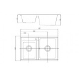 Кухонная Мойка Делия 78 DBL  (Графит)NEW