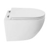 Ines White унитаз подвесной, с функцией Торнадо, с сиденьем дюропласт, микролифт (1 место)