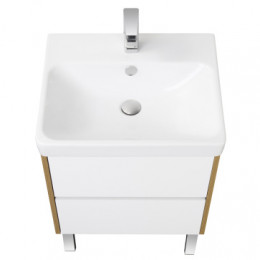 Сканди 70 Тумба Белый/Дуб Рустикальный (БЕЗ УМЫВАЛЬНИКА Адриана-70)