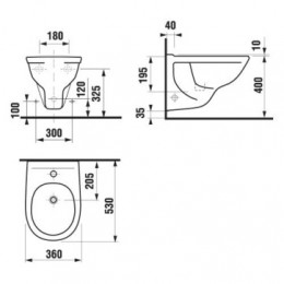 LYRA Биде подвесное