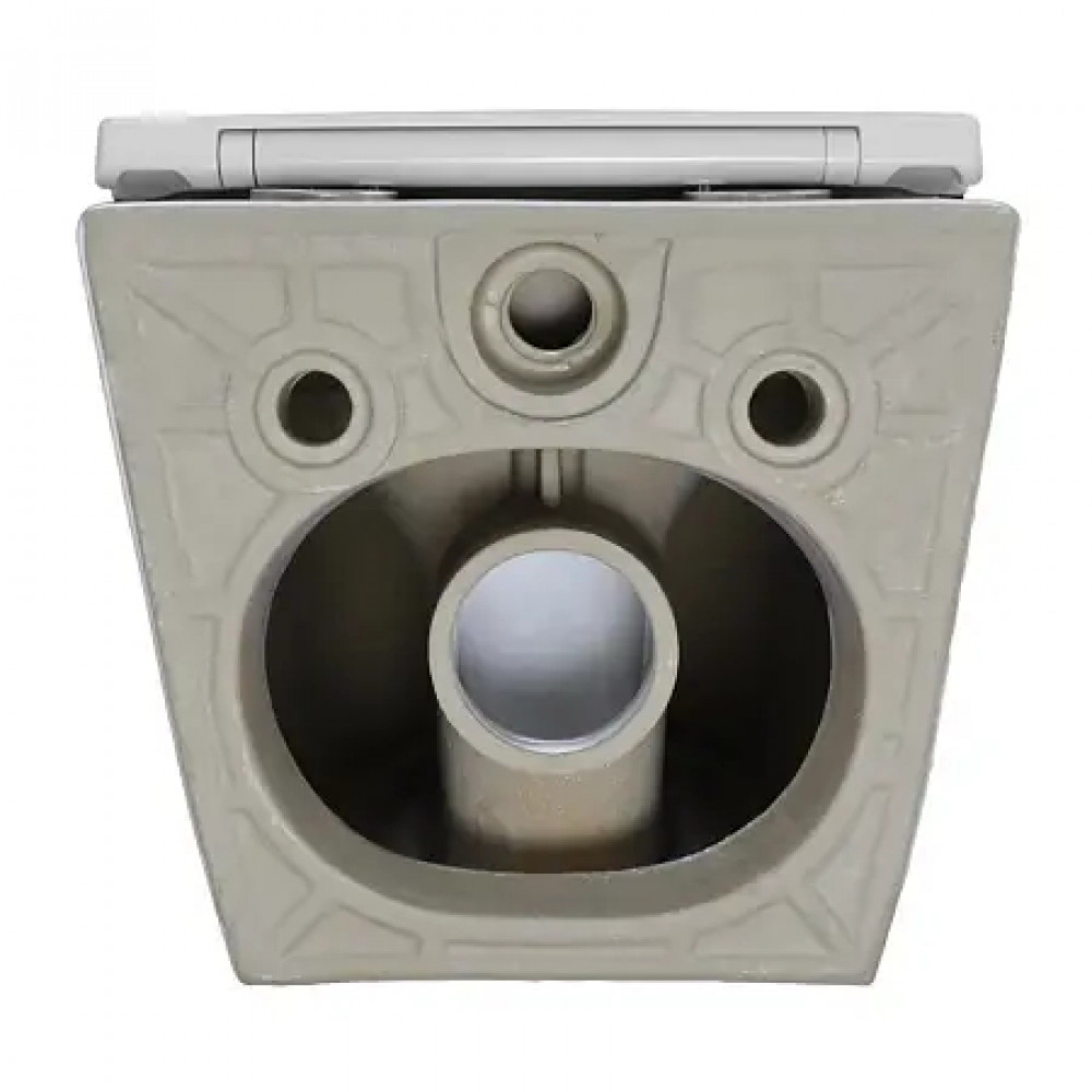 Ines White унитаз подвесной, с функцией Торнадо, с сиденьем дюропласт, микролифт (1 место)