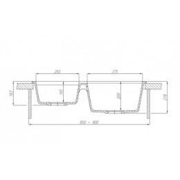 Кухонная Мойка Делия 78 DBL  (Графит)NEW