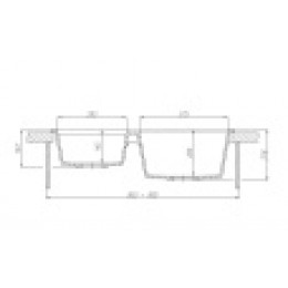 Кухонная Мойка Делия 78 DBL  (Графит)NEW