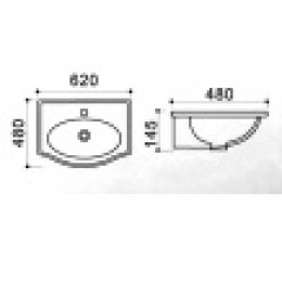 AZ-405-A Раковина 62* 48*14,5