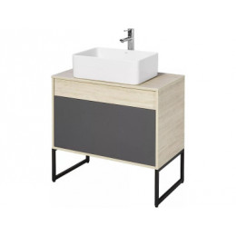 Лофт Урбан 80 Тумба-умывальник графит\Орегон (MILA 400, MILA 350*350)