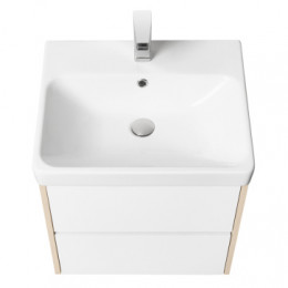 Сканди 55 Тумба Белый/Дуб Верона (БЕЗ УМЫВАЛЬНИКА Адриана-55)