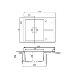 Кухонная Мойка Делия 65 (Серый шелк) NEW