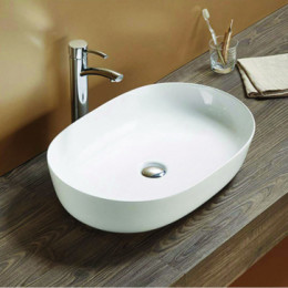 AZ-2143P SP Раковина накладная. Размер 600*415*135  глянец белая