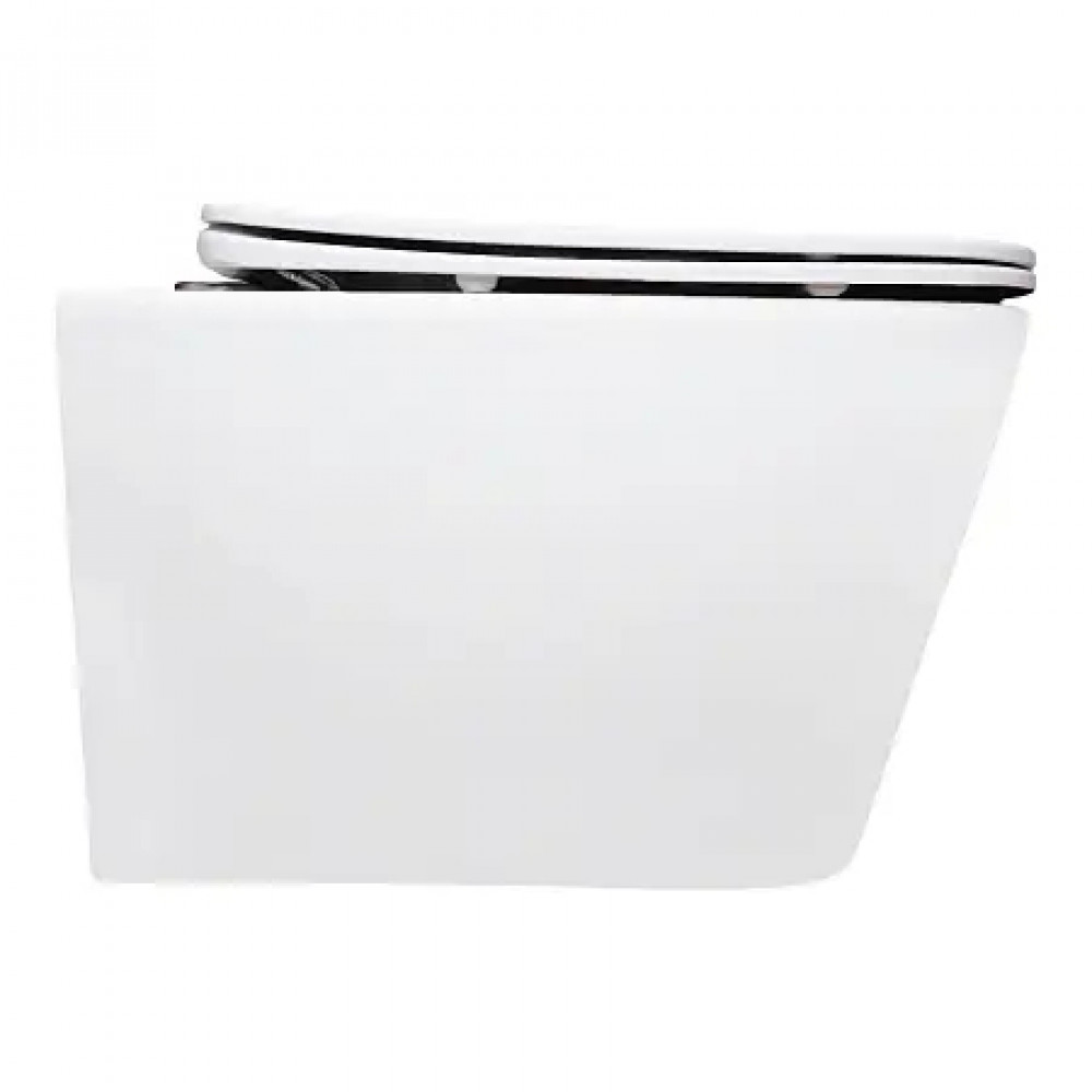 AZ-5171T-WHT AIRA Унитаз подвесной с системой смыва Tornado в комплекте с быстросъемным сиденьем микролифт, дюропласт 485*360*365mm