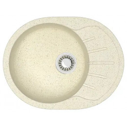 AZARIO кухонная мойка Light (575х440х215) Бежевая (сифон + герметик)