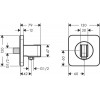 36724140 AXOR Citterio E Porter-набор, 120/120, softcube, шлифованная бронза