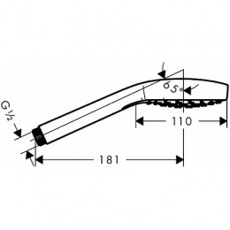 26814670 Ручной душ Croma Select E 1jet, матовый черный