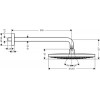 27378000 Верхний душ Raindance Select S 300 2jet с держателем, хром