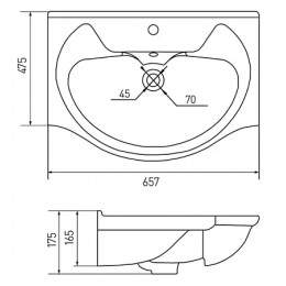 АКВАТОН БАЙКАЛ 65 Умывальник