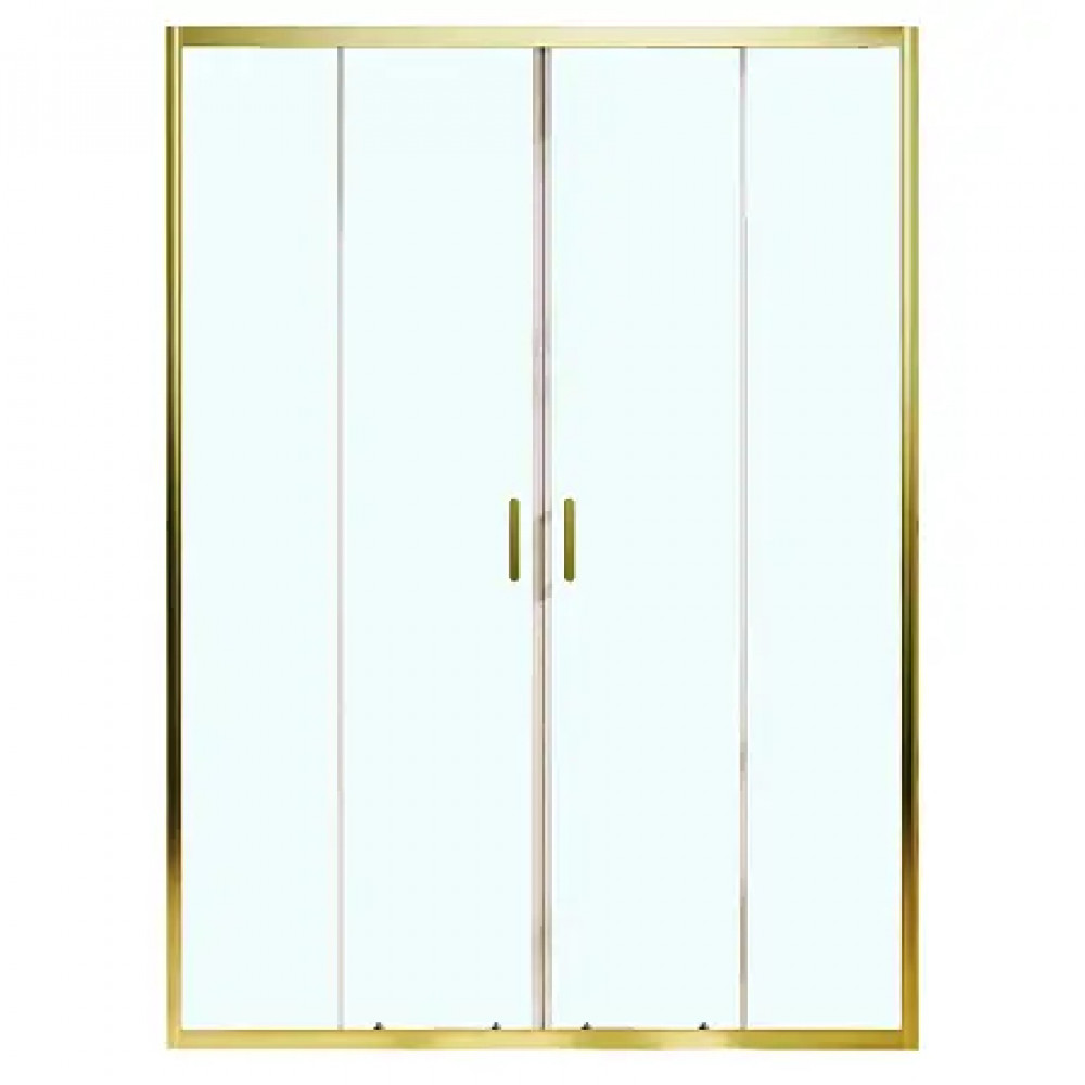 AZ-362K2-170-BGL-CL Душевое ограждение TOKYO DRO-170х195-BGL-CL, прозрачное стекло 6 мм, профиль брашированное золото