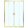 AZ-362K2-170-BGL-CL Душевое ограждение TOKYO DRO-170х195-BGL-CL, прозрачное стекло 6 мм, профиль брашированное золото