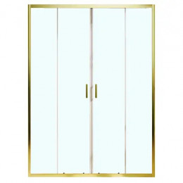 AZ-362K2-170-BGL-CL Душевое ограждение TOKYO DRO-170х195-BGL-CL, прозрачное стекло 6 мм, профиль брашированное золото