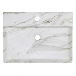 AZ-2173-M845  раковина накладная/подвесная мраморная  (600*420*120 мм)