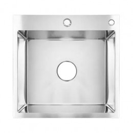 AZARIO кухонная мойка SABRINA (500*500*200) нержавеющая сталь серебро (сифон)