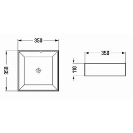 AZ-2179-S Раковина накладная. Размер 350*350*110 мм