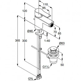 KLUDI ZENTA SL смес. для биде