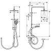 26289000 Vernis Shape Showerpipe 230 1jet Reno EcoSmart, хром