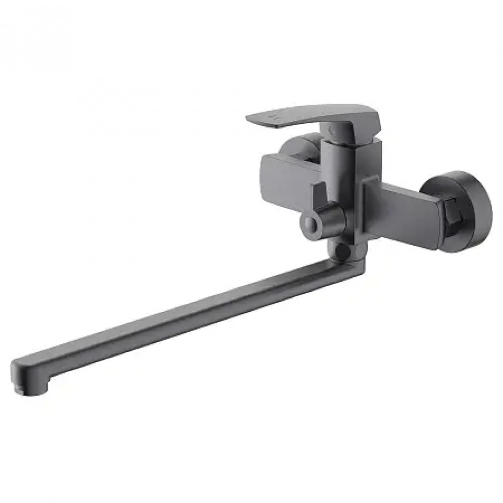 Conda Смеситель для ванны с ручным душем, длинный излив, серый графит