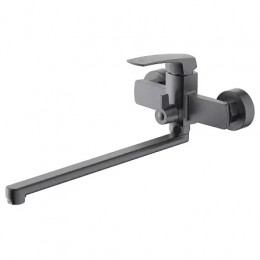 Conda Смеситель для ванны с ручным душем, длинный излив, серый графит