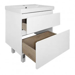 Комплект Тумба Мила 60Н (600*860*475) Напольная с раковиной Tempo 60