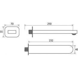 Излив на ванну CR 027.00
