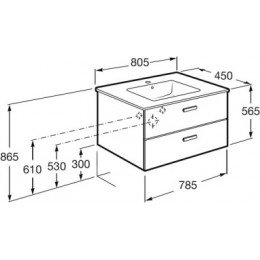 VICTORIA NORD Модуль д/раковины 800 мм, венге