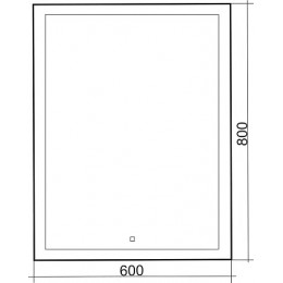 AZARIO зеркало Гуверт 600*800 вертикальный, сенсор выкл