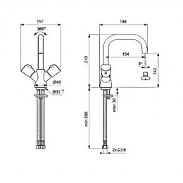 BA326AA Смеситель для умывальника VIDIMA ART