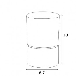 NESSY Стакан стеклянный настольный, хром
