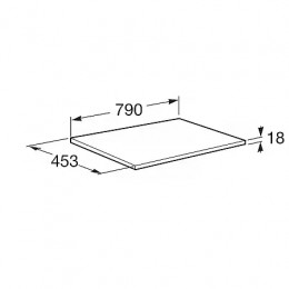 Ona Столешница под раковину 79x45x18 800мм зеленый матовый