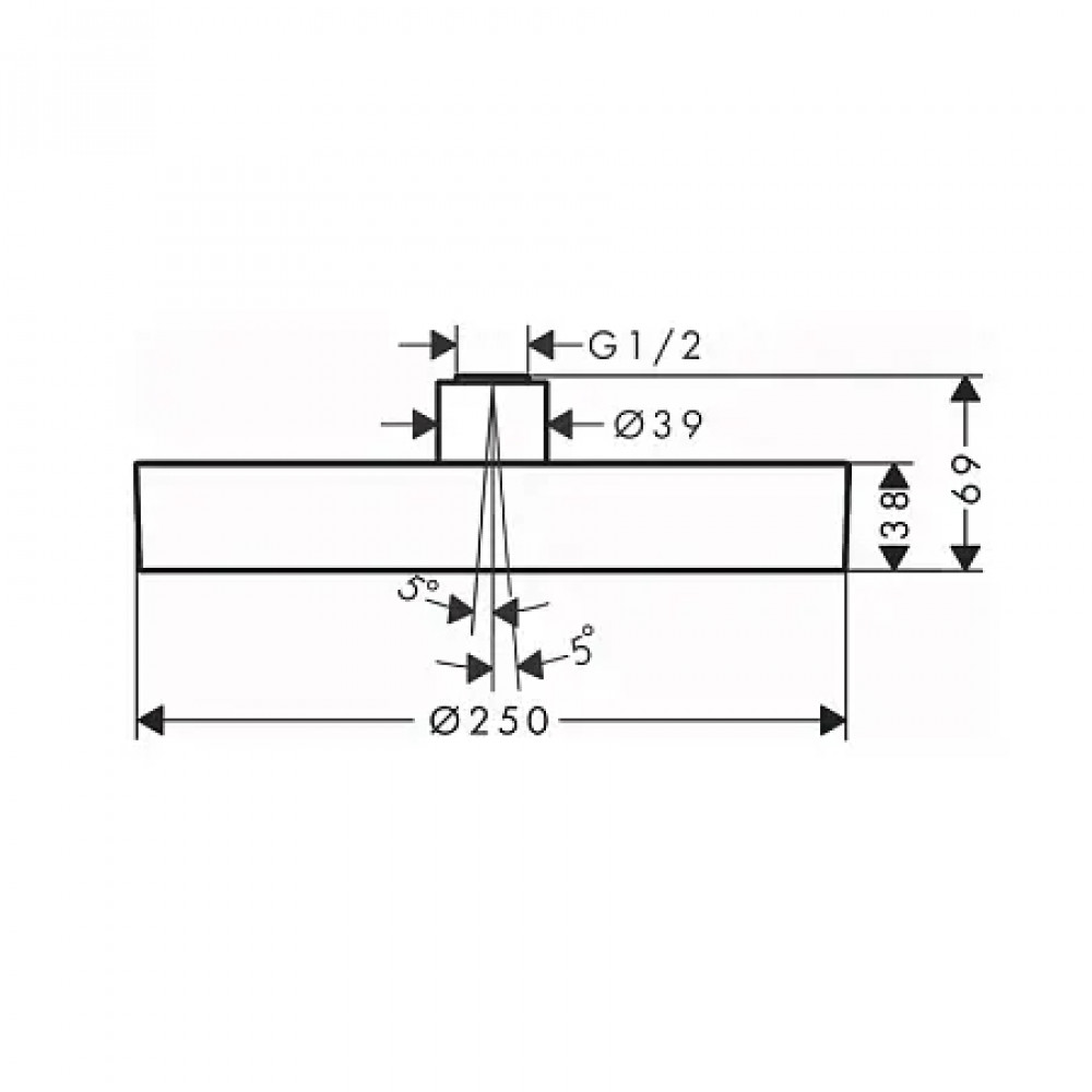 26228700 Rainfinity Верхний душ 250 1jet, матовый белый