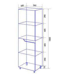 Пенал Mari 360 левый