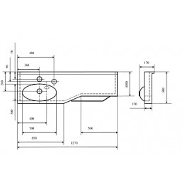 Отель Раковина 1270/2 ЛЕВ./НАВЕСЫ