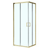 AZ-R36-100-BGL-CL Душевое ограждение VIENNA SQP-100х100х195-BGL-CL, прозрачное стекло 6 мм, профиль брашированное золото