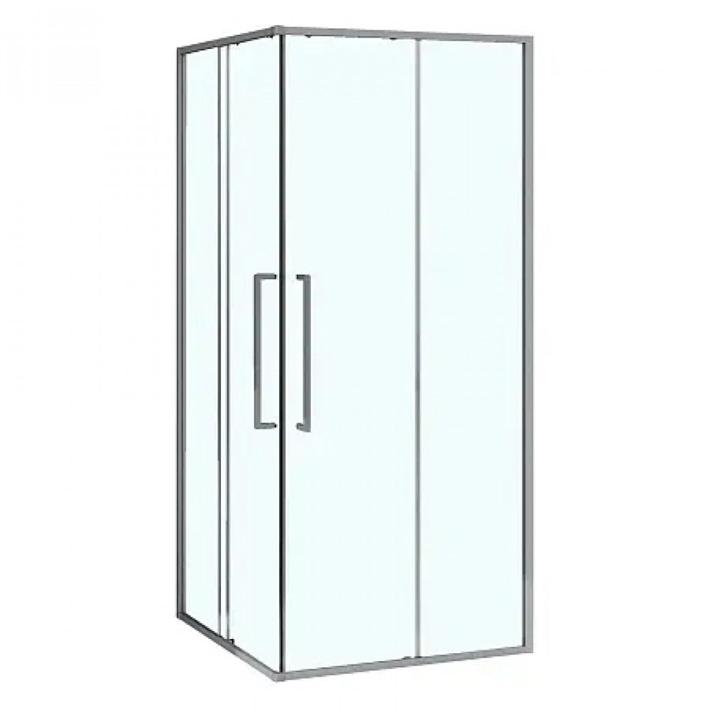 AZ-R43-90-MGR-CL Душевое ограждение SHANGHAI SQP-90х90х195-MGR-CL, прозрачное стекло 6 мм, профиль матовый графит