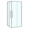 AZ-R43-90-MGR-CL Душевое ограждение SHANGHAI SQP-90х90х195-MGR-CL, прозрачное стекло 6 мм, профиль матовый графит