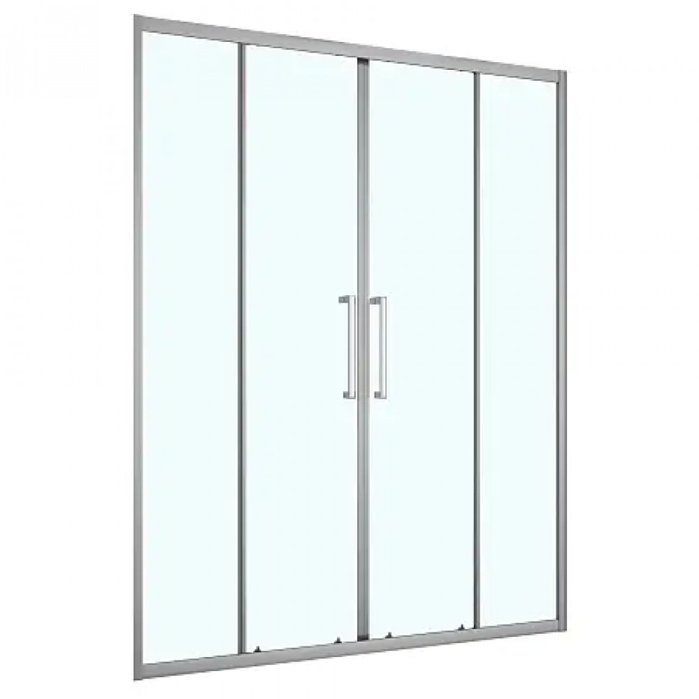 Дверь в нишу, раздвижная CS-AB04GG-150 150x190，профиль серый матовый，6 мм прозрачное стекло